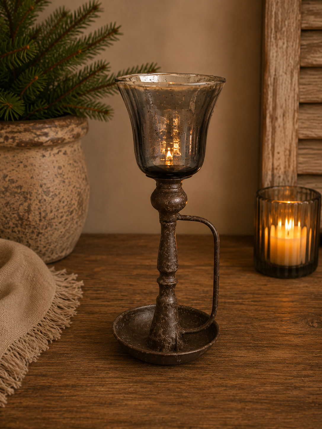 Kandelaar met Rookglas